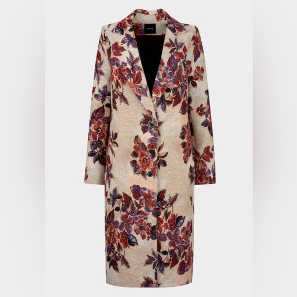 SMYTHE Peaked Lapel Floral Tapestry Coat BNWT - 6 - Picture 2 of 13